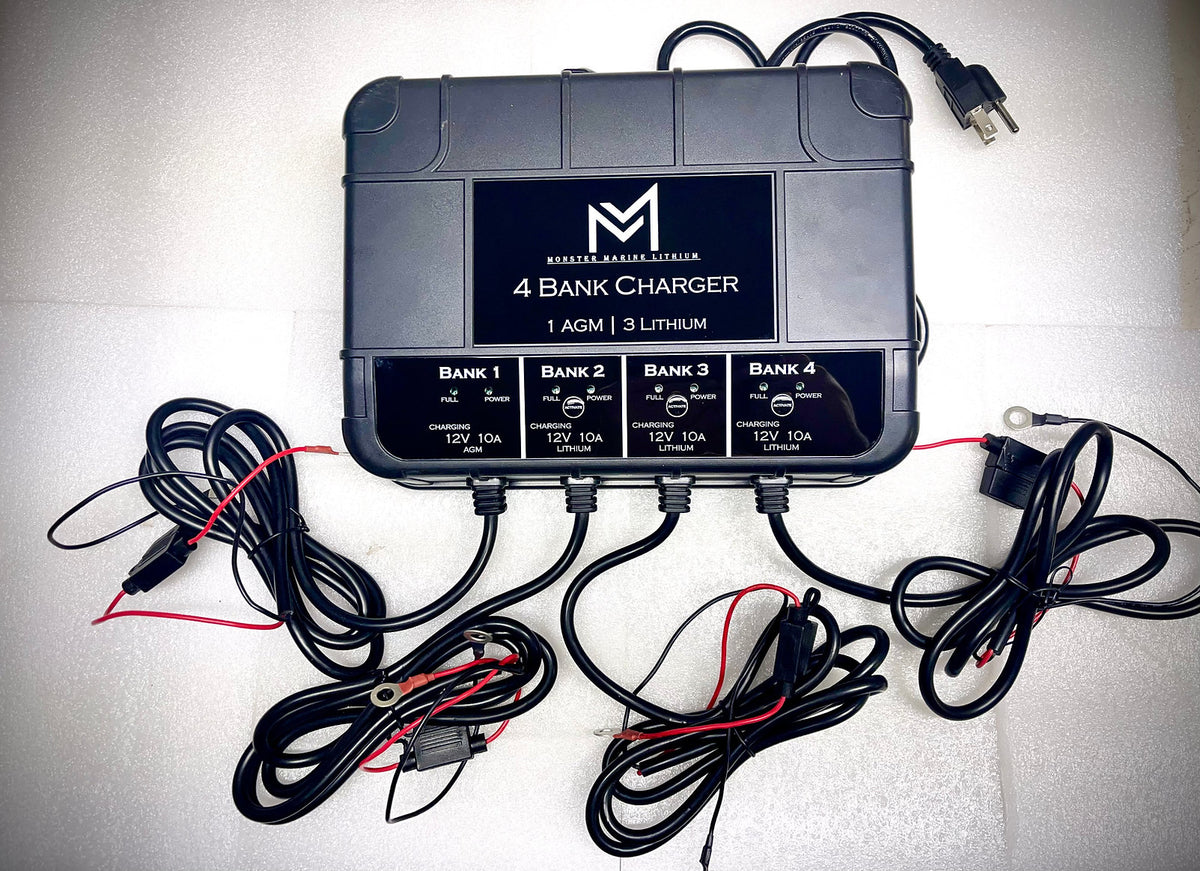 4 Bank Lithium and AGM Charger