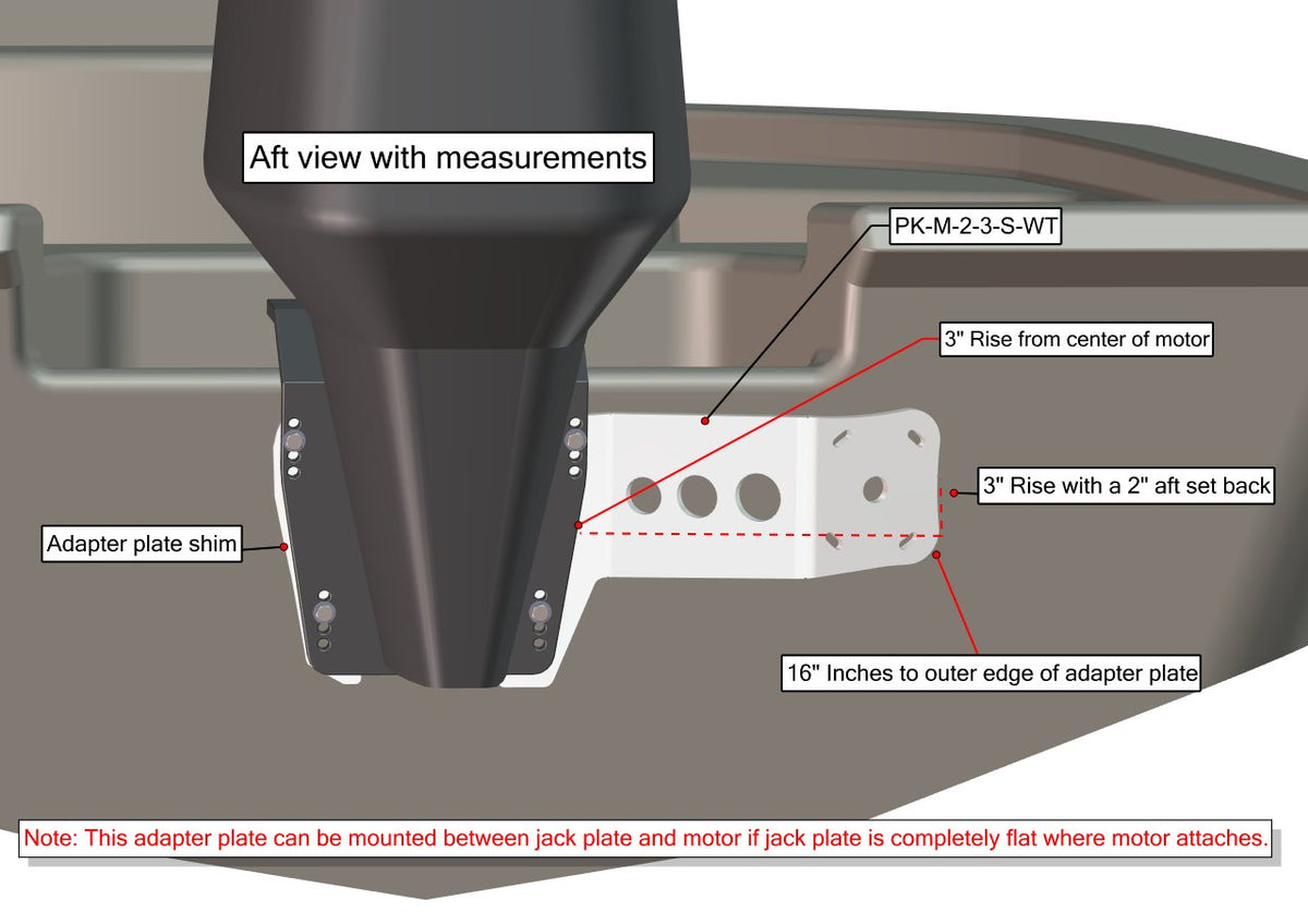 M-2-3 Black Adapter Plate - Starboard Side