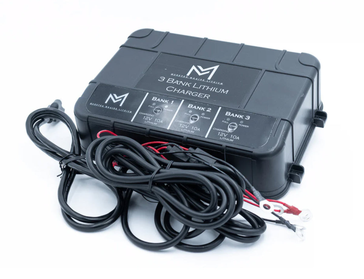 3 Bank 12v Lithium Charger