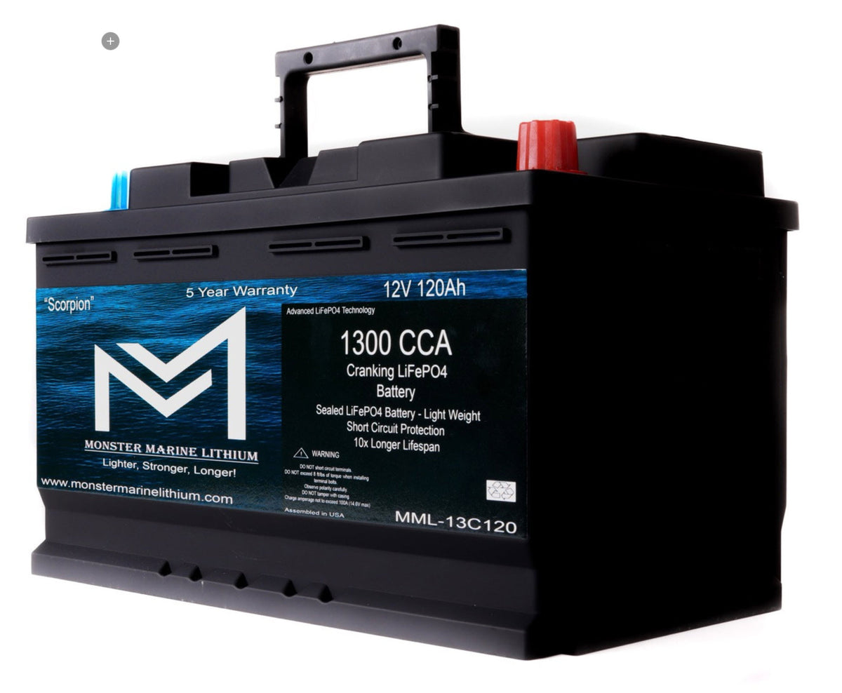 Monster Marine 12V 120Ah 1300CCA - Scorpion