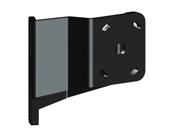 Braced Starboard Side S-2-3 Black Adapter Plate