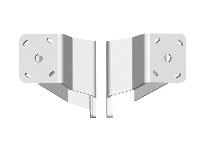 Dual Braced S-2-3 White Adapter Plate Kit
