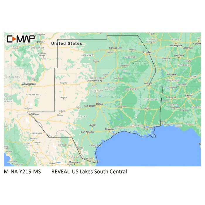 C-MAP Reveal Inland US Lakes South Central