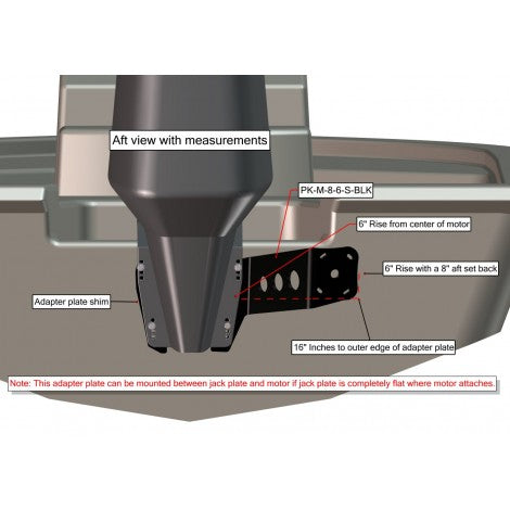 M-8-6 Black Adapter Plate - Starboard Side