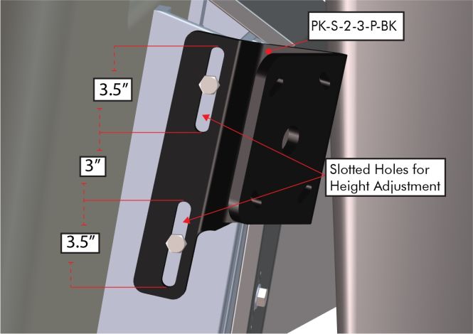 Port Side S-2-3 White Adapter Plate