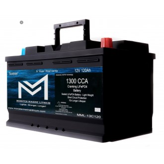 Monster Marine 12V 120Ah 1300CCA - Scorpion