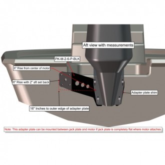 M-2-6 Black Adapter Plate - Port Side