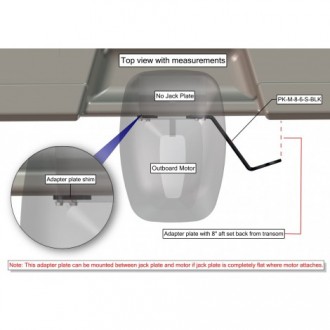 M-8-6 Black Adapter Plate - Starboard Side