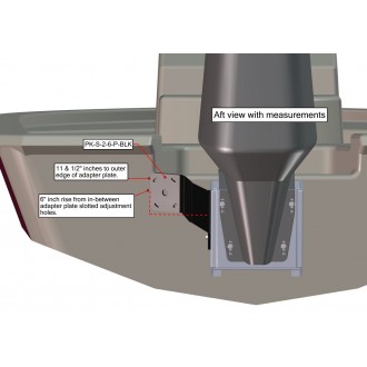 Port Side S-2-6 Black Adapter Plate