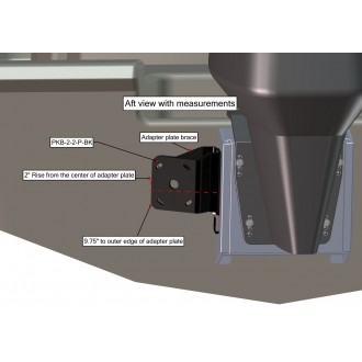 Braced S-2-2 Black Adapter Plate - Port Side