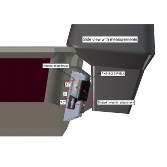 Braced S-2-2 Black Adapter Plate - Port Side