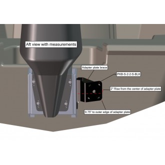 Braced S-2-2 White Adapter Plate - Starboard Side