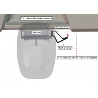 Braced S-2-2 Black Adapter Plate - Starboard Side