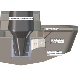 Braced S-5-4 White Adapter Plate - Starboard Side