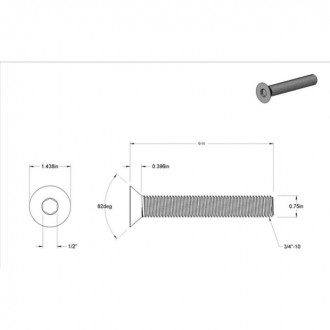 6" Extended Bolt for Sea Swivel Mount